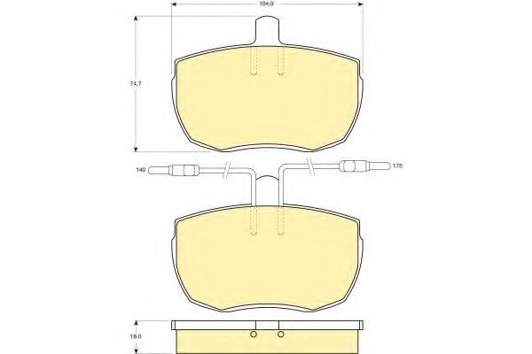 Комплект тормозных колодок, дисковый тормоз GIRLING 6103426