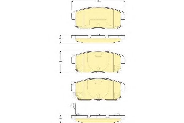 Комплект тормозных колодок, дисковый тормоз GIRLING 6133579