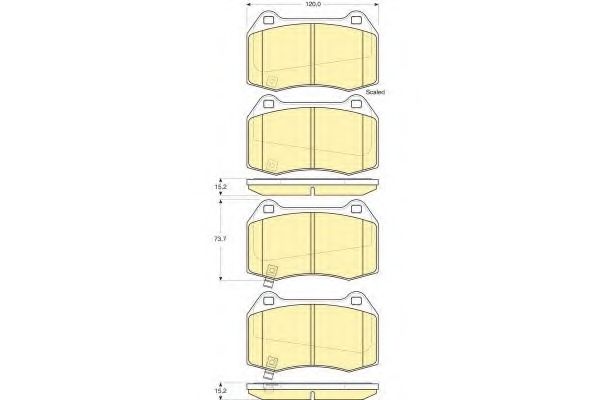 Комплект тормозных колодок, дисковый тормоз GIRLING 6133819