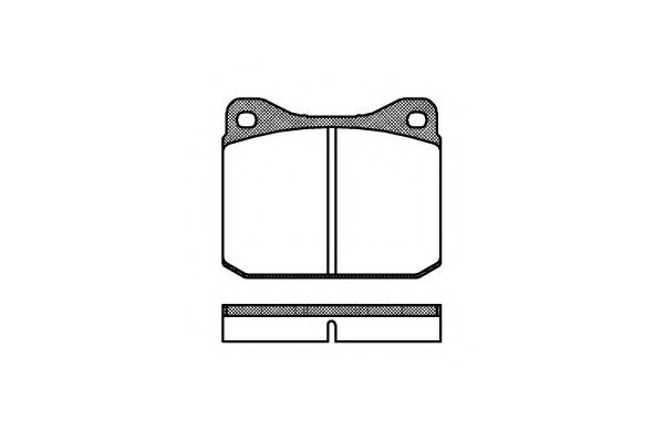 Комплект тормозных колодок, дисковый тормоз KAWE 0010 00