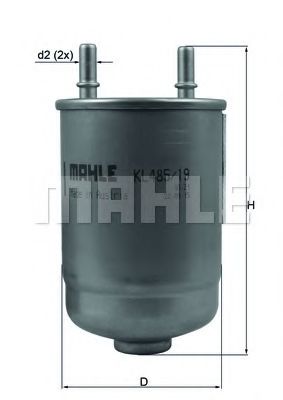 Топливный фильтр MAHLE ORIGINAL KL 485/19D