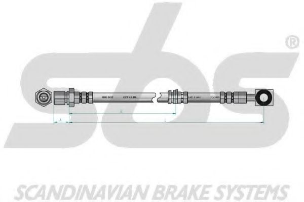 Тормозной шланг EURODEAL AUTOPARTS 50976