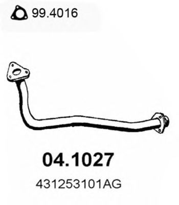 Труба выхлопного газа MTS 011410