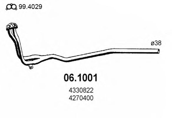 Труба выхлопного газа ASSO 06.1001