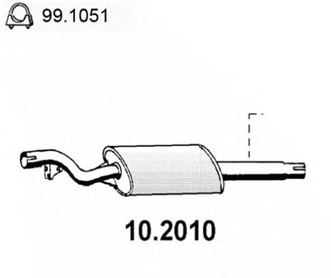 Предглушитель выхлопных газов ASSO 10.2010