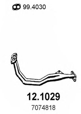 Труба выхлопного газа ASSO 12.1029