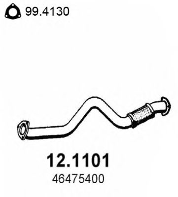 Труба выхлопного газа ASSO 12.1101