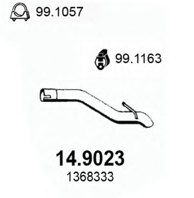 Труба выхлопного газа ASSO 14.9023