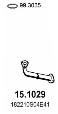 Труба выхлопного газа ASSO 151029