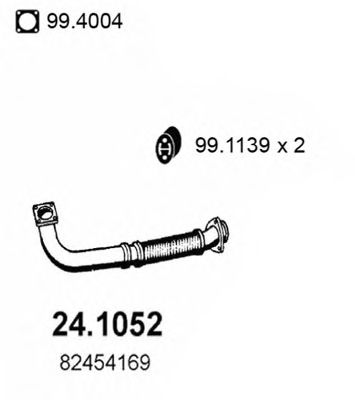 Труба выхлопного газа ASSO 24.1052