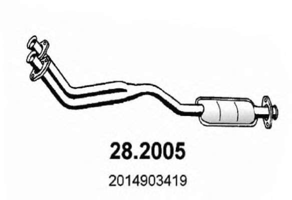 Предглушитель выхлопных газов ASSO 28.2005