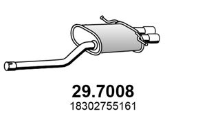 Глушитель выхлопных газов конечный ASSO 29.7008