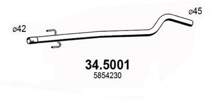 Труба выхлопного газа ASSO 34.5001