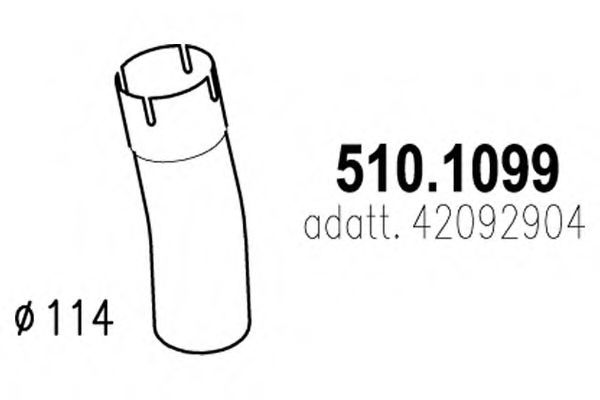 Труба выхлопного газа ASSO 510.1099