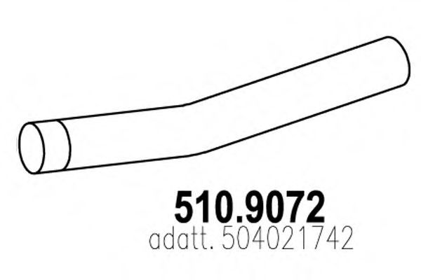 Труба выхлопного газа ASSO 510.9072