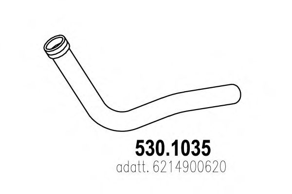 Труба выхлопного газа ASSO 530.1035