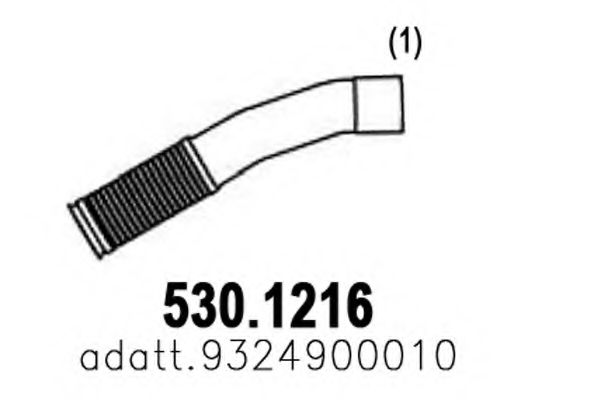 Труба выхлопного газа ASSO 530.1216