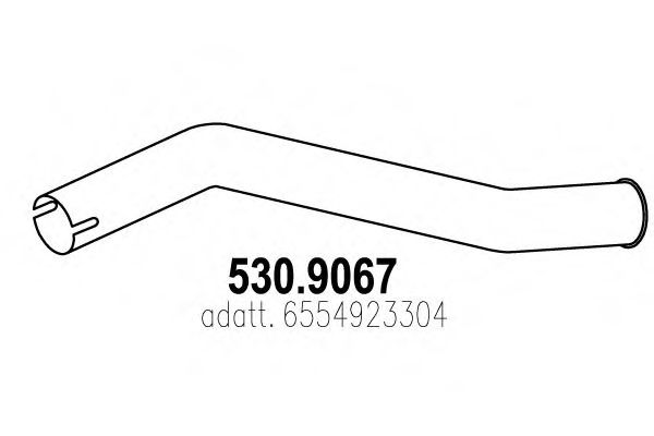 Труба выхлопного газа ASSO 530.9067