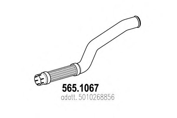 Труба выхлопного газа ASSO 565.1067