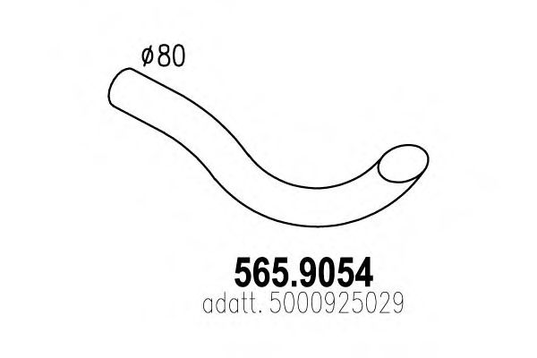 Труба выхлопного газа ASSO 565.9054