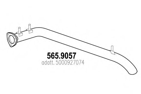Труба выхлопного газа ASSO 565.9057