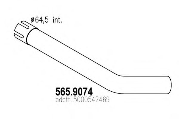 Труба выхлопного газа ASSO 565.9074