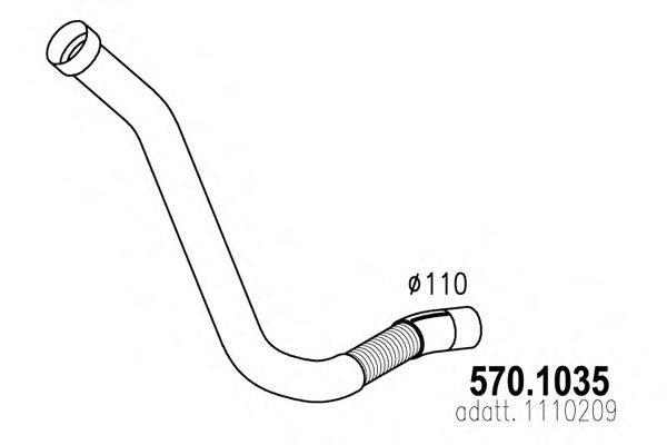 Труба выхлопного газа ASSO 570.1035