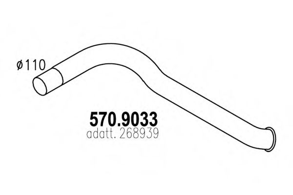 Труба выхлопного газа IMASAF 871168