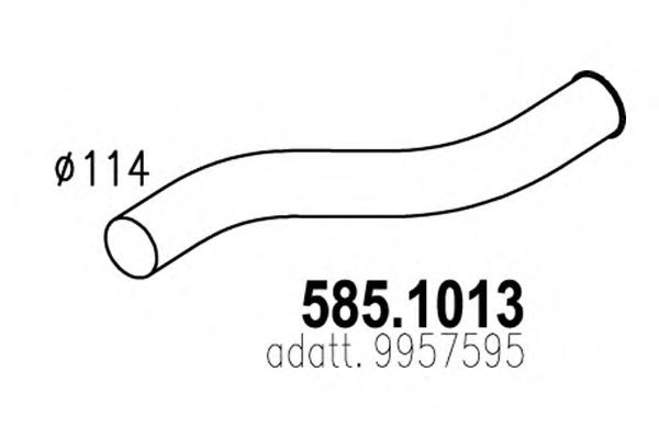 Труба выхлопного газа ASSO 585.1013
