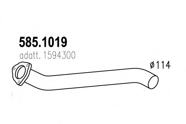 Труба выхлопного газа ASSO 585.1019
