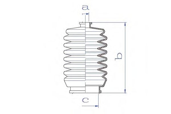 Пыльник, рулевое управление DA SILVA K5163