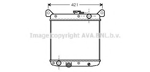 Радиатор, охлаждение двигателя AURADIA 100250
