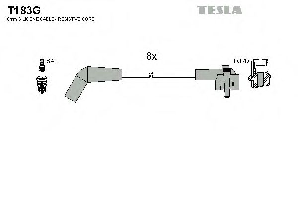 Комплект проводов зажигания TESLA T183G