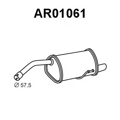 Глушитель выхлопных газов конечный VENEPORTE AR01061