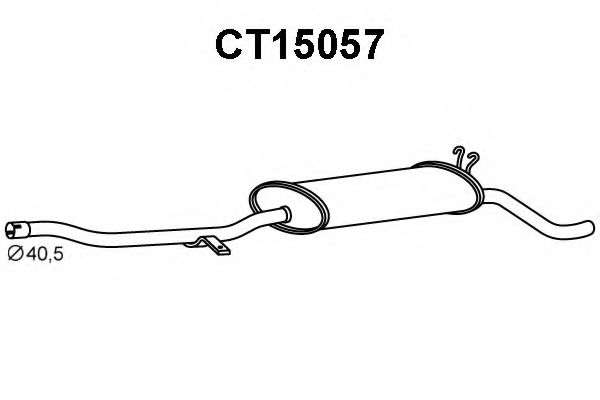 Глушитель выхлопных газов конечный VENEPORTE CT15057