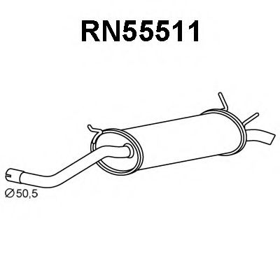 Глушитель выхлопных газов конечный VENEPORTE RN55511
