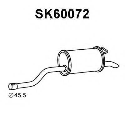 Глушитель выхлопных газов конечный VENEPORTE SK60072