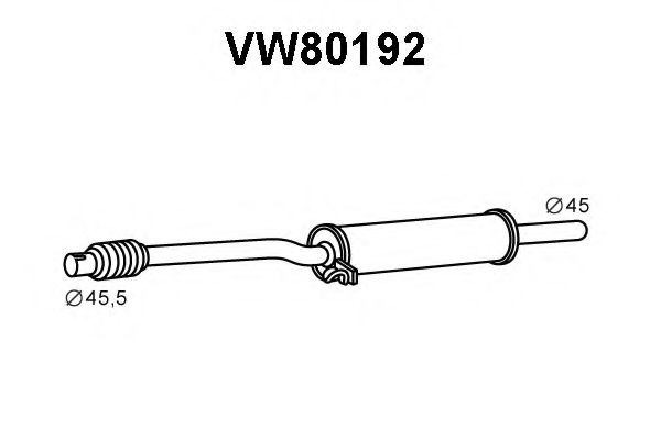 Средний глушитель выхлопных газов VENEPORTE VW80192