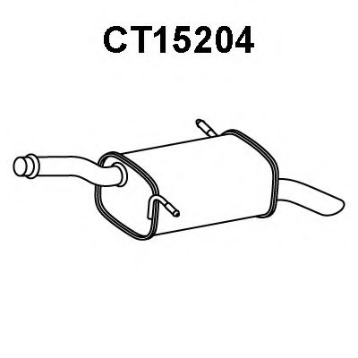 Глушитель выхлопных газов конечный VENEPORTE CT15204