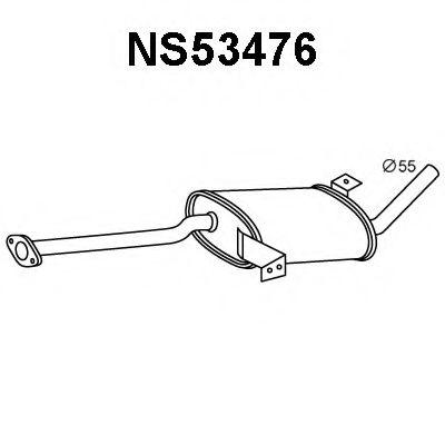 Предглушитель выхлопных газов VENEPORTE NS53476