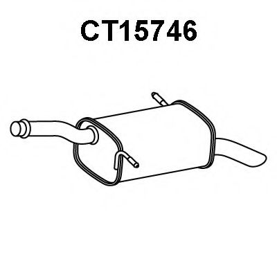 Глушитель выхлопных газов конечный VENEPORTE CT15746