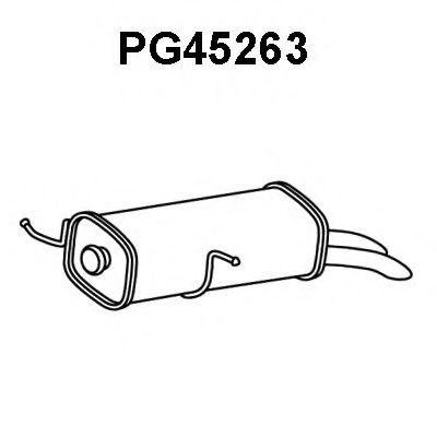 Глушитель выхлопных газов конечный VENEPORTE PG45263