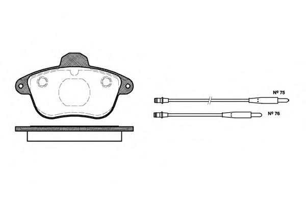 Комплект тормозных колодок, дисковый тормоз WOKING P5013.04