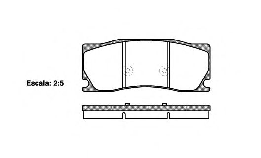 Комплект тормозных колодок, дисковый тормоз WOKING P15023.00