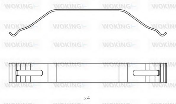 Комплектующие, колодки дискового тормоза WOKING 851700