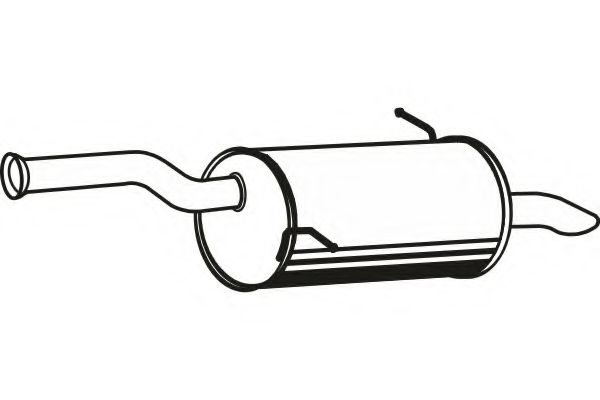 Глушитель выхлопных газов конечный FENNO P4666