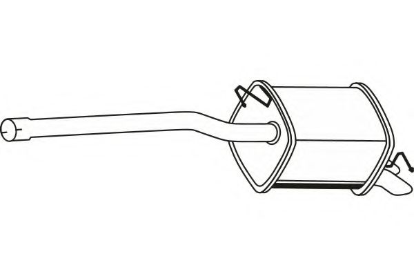 Глушитель выхлопных газов конечный FENNO 7172