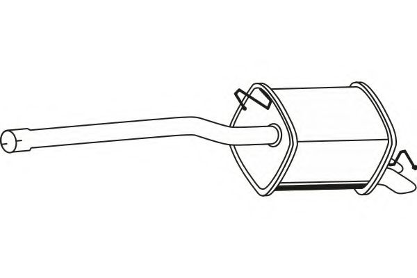Глушитель выхлопных газов конечный FENNO 7176