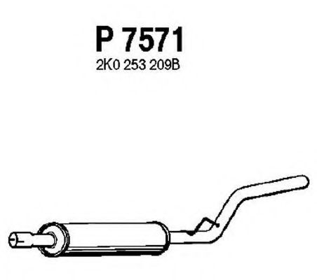 Средний глушитель выхлопных газов FENNO P7571