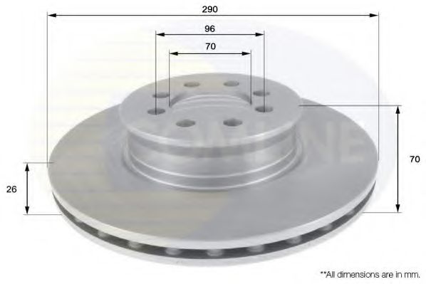 Тормозной диск COMLINE ADC1667V